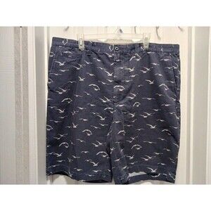 ST. John's Bay Mens Print Navy Blue Gray Shorts Size 40